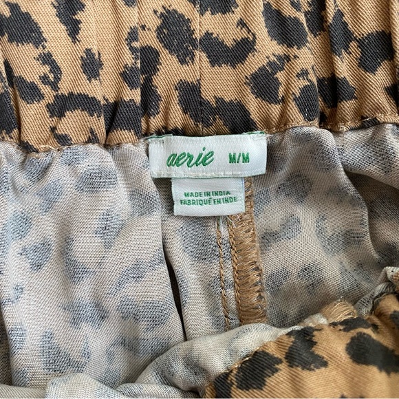 Aerie Leopard Print Paperbag Shorts Size Medium - Picture 3 of 3